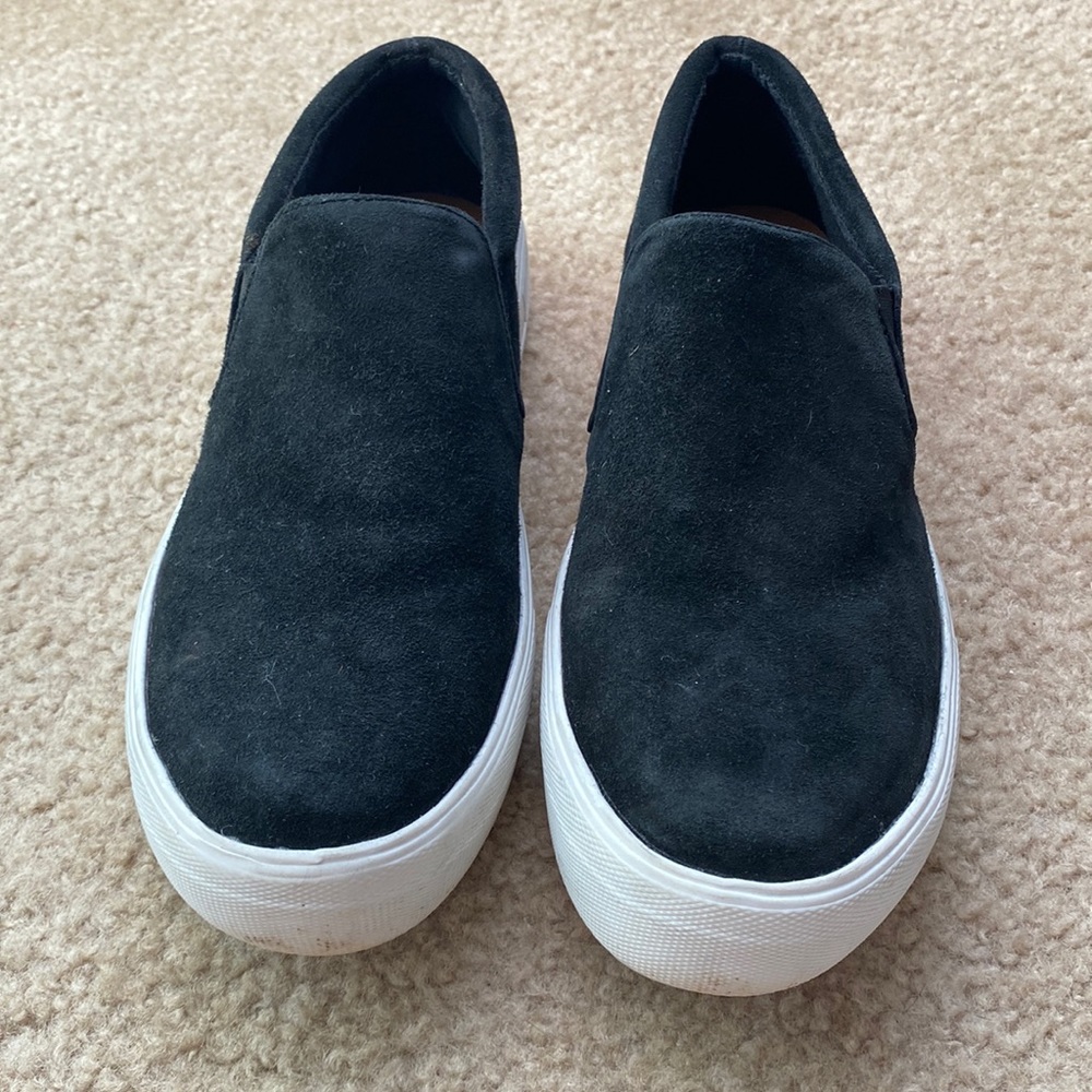 Steve Madden black suede slip-on sneakers